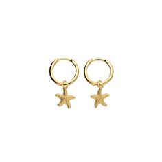 A star that fell from the sky into the ocean... Make a statement with our beautiful and meaningful Starfish Huggie Earrings! Crafted from sterling silver and 18ct yellow gold plate, these earrings will add a sophisticated edge to your look. Feel empowered and inspired every time you wear them! Will you make a statement today? Specification: Metal: Sterling Silver Plating: Rhodium or 18ct Yellow Gold Gemstone: None Height: 22mm Width: 9mm Weight: 2.74g Hallmark / Stamp: 925 Packaging: Luxury FIYA Sea Themed Earrings, Cute Jewellery, Starfish Earrings, Drop Earrings Gold, Family Summer, Hawaii Trip, Loop Earrings, Jewelry Essentials, Earrings Dainty