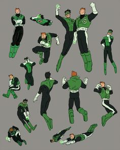 the green lantern character model sheet for dc super - hero animated tv series, which is currently in production