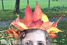 Leaf Crown How To - Red Ted Art - Kids Crafts How To Preserve Leaves, Leaf Crafts Kids, Leaf Craft Activities, Forest School Activities, Leaf Headband, Fun Fall Crafts, Youtube Sensation, Leaf Crown