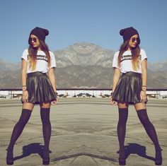 Knee High Socks Outfit, Skater Skirt Outfit, Indie Outfits Summer, Socks Outfit, Sock Outfits, Indie Outfits, Hipster Fashion, Skirt Outfit