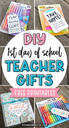 cute back to school teacher gifts for kids with free printables on the front