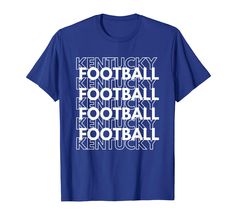 a blue kentucky football t - shirt with white letters