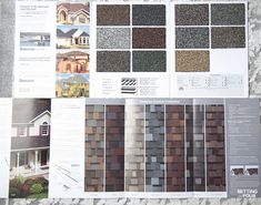 some different types of roofing materials on display