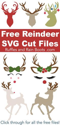 free reindeer svg cut files