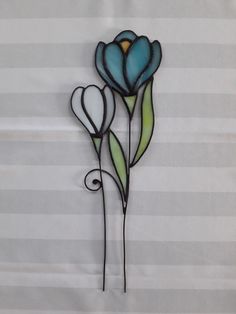 Tiffany Glass Art, Grass Art, Needle Felting Diy, Plant Stakes