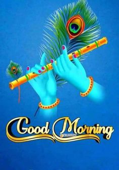 an advertisement for good morning with a peacock holding a flute