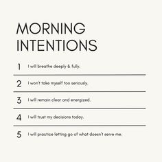 Morning Manifestation Quotes, What Are Intentions, Positive Good Morning Affirmations, What Is An Intention, Words Of Intention, Morning Intentions Journal, Daily Intentions Affirmations, Good Morning Affirmations Quotes, Wellness Morning Routine