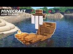 a video game showing how to build a floating platform in minecraft, with the text overlaying it