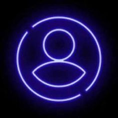 a neon sign with the number eight in it's center, on a black background