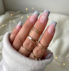 Tapered Square Nails, Christmas Nails Easy, Winter Nail Designs, Xmas Nails