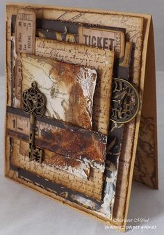 an altered book with some keys on it