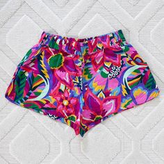 Beautiful & Vibrant Crosby By Mollie Burch Floral Shorts Elastic Waistband & Pockets Nwot, No Flaws Size M Multicolor Vacation Shorts With Elastic Waistband, Multicolor Floral Print Beachwear Shorts, Multicolor Floral Print Beach Shorts, Multicolor Vacation Shorts With Built-in Liner, Multicolor Printed Beach Shorts, Multicolor Printed Shorts For Beach, Multicolor Summer Shorts With Elastic Waistband, Multicolor Floral Print Shorts For Beach Season, Summer Multicolor Shorts With Elastic Waistband