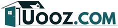 the u ooz com logo with a house in the middle and an open door