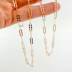 This stylish necklace is crafted of Italian 14K Yellow Gold and features 9.5mm x 3.5mm flat mirror paperclip links. Lobster clasp Thank you for visiting our shop!Visit our website DmKJewelry.comAlso Follow us on Instagram https://www.instagram.com/dmkjewelryny/ Rose Gold Necklaces With Rectangular Links, Modern 14k Gold Chain Necklace With Rectangular Links, Luxury Paperclip Chain Bracelet, Formal Rose Gold Jewelry With Paperclip Chain, Modern 14k Gold Paperclip Necklace, Luxury Rose Gold Jewelry With Paperclip Chain, Classic Gold Jewelry For Office, Luxury Rose Gold Paperclip Chain Jewelry, Modern Rose Gold Necklace With Rectangular Links