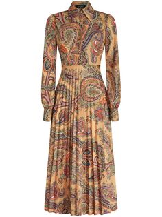 Beige Shirt Dress, Etro Dress, Plisse Dress, Spring Outfits Women, Dolce E Gabbana, Midi Shirt Dress, Vestido Casual, Elegant Shirt, Paisley Print