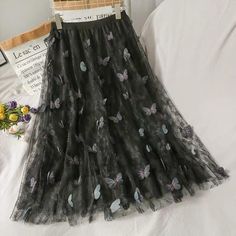 Material:tulle Features: Color:black,blue,pink,gray Size(cm):Free Length: 84CM,Waist : 62-76CM Note:Due to different measurement methods,there will be 1-3 error(unite:cm), please understand. Black Tulle Maxi Skirt For Summer, Fairy Grunge Skirt For Summer, Spring Fairycore Party Skirt, Fairy Grunge Skirt For Spring, Spring Fairy Grunge Skirt, Gauze Skirt, Pink Midi Skirt, Gauze Skirts, Tulle Midi Skirt