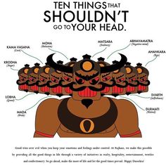 the ten things that shouldn't go to your head, with an image on it