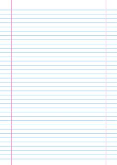 lined paper with red lines on it