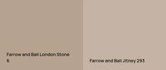 two different shades of brown and tan with the words farrow and london stone