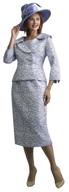 Lily and Taylor 4648 2 piece Jacquard Skirt Suit Colors: Gold/Ivory, Lavender/Silver, Mint/Silver, Silver/Silver Sizes: 4, 6, 8, 10, 12, 14, 16, 18, 20, 22, 24 Matching Hat: H383 Mint H394 Gold H399 Silver H927 Lavender Call (469)571-3647 or email DivasDenFashion@gmail.com to purchase hat Suit Colors, Jacquard Skirt, Skirt Suit, Peplum Dress, 2 Piece, Lavender, Lily, Mint, Skirt