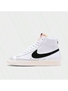 Sizing Information 
Runs Small 
: We recommend selecting 1/2 size larger than your typical shoe size. 
Product Features 
Buttery soft leather and suede upper 
Exposed needlework and stitched overlays for old-school flavor 
Large Nike Swoosh at sides 
Mid-cut silhouette with cushioned collar 
Vintage treatment on the midsole 
Grippy vulcanized rubber sole with herringbone traction pattern 
The Nike Blazer Mid '77 is imported. 
Add vintage vibes to any look with the throwback Women's Nike Blazer M Casual Athletic Shoes, Nike Blazer Mid 77, Nike Blazer Mid, Blazer Mid, Womens Athletic Shoes, Nike Swoosh, Nike Blazer, Outdoor Shoes, Outdoor Woman