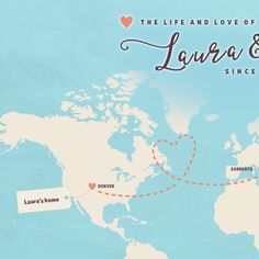 the life and love of laura & ben's since we were married map