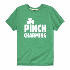 Give his wardrobe a lucky addition with this boys' Pinch Charming St. Patrick's Graphic Tee. Give his wardrobe a lucky addition with this boys' Pinch Charming St. Patrick's Graphic Tee.  Crewneck Short sleevesFABRIC & CARE Cotton, polyester Machine wash Imported Size: X Large. Color: Med Green. Gender: male. Age Group: kids. Baby Boy Shirts, Sweet Tee, Boy Tees, Boys Shirts, Toddler Boys, St Patrick, Fabric Care, Shirts Tops, Shirt Style