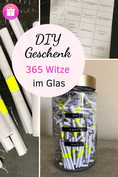 Das 365-Witze-im-Glas zählt zu den beliebtesten DIY Geschenke. Denn es lässt sich einfach herstellen und es sorgt beim Beschenkten für gute Laune :grin:. Hier findest Du die Anleitung dazu und 365 Witze-Vorlagen, die wirklich lustig sind. #diygeschenke #weihnachtsgeschenkediy #weihnachtsgeschenkeselbstgemacht #geschenkeselbstgemacht #selbstgemachtegeschenke #weihnachtsgeschenkekollegen Voss Bottle, Dyson Vacuum, Reusable Water Bottle, Vacuum Cleaner, Water Bottle, Pins