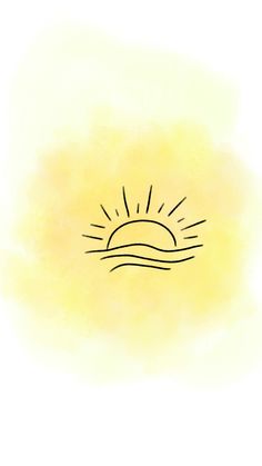 the sun shines brightly in this drawing