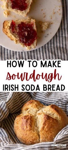 how to make sourdough irish soda bread with the recipe in english and spanish