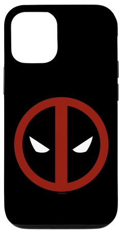 a deadpool phone case with eyes on the front and back cover for an iphone