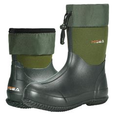 PRICES MAY VARY. [UPGRADED NEOPRENE BOOTS]: HISEA upgraded neoprene rubber boots have drawstring design, adjustable closures at the topline lock debris out, you can also adjust the height for your boots. Note: New batch neoprene boots have kick tab design, shipped at random. [UNISEX RAIN BOOTS]: Simple designed HISEA neoprene rain boots are perfect for men and women outdoor work, not very masculine or feminine. Read size chart and measure your foot size to select suitable garden boots. [BREATHAB Mud Boots, Boot For Men, Garden Boots, Ankle Rain Boots, Mens Rain Boots, Neoprene Rubber, Womens Rain Boots, Hunting Boots, Boots Waterproof