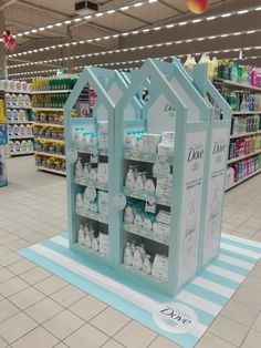 a display in a store filled with baby products