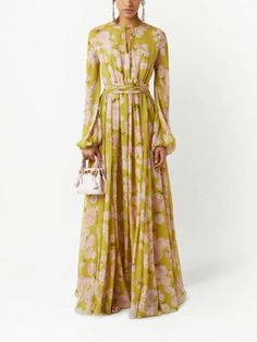 Modest Couture, Dress Runway, Elegant Wardrobe, Wedding Guest Outfit Ideas, Georgette Dress, Floral Print Maxi Dress, Floral Print Maxi, Silk Maxi Dress, Vintage Floral Print