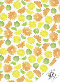 an orange and lime pattern on a white background