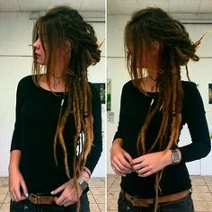 Half Dreads, Stile Hippie Chic, Cabelo Pin Up, Partial Dreads, Handmade Dreadlocks, Dread Heads, Natural Dreads