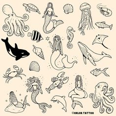 sea life flash available now yay 🧜‍♀️ 🐋 🐚 🦞 🐠🪼🦐🦀🐙 there’s still so many sea life creatures I want to draw 😭 I want to draw seals, sharks, more more more jellyfish. what else should I draw if I do another sea life flash? message me to enquire about your tattoo idea! I have space next week to tattoo :) all designs available for handpoke all my flash is repeatable #sealifeflash #oceanflash #mermaidtattoo #whaletattoo #octopustattoo #handpokedtattoo #essextattoo #hertfordshiretattoo #suffolkta... Simple Sea Creature Tattoo, Sea Creature Tattoo, Sealife Drawing, Sea Tattoo Ideas, Creature Tattoo, Sea Life Tattoos, Tattoos 2024