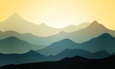 the sun shines brightly over mountains in this abstract landscape painting by artist and photographer michael straube