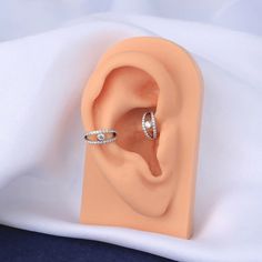 an ear with a ring on top of it