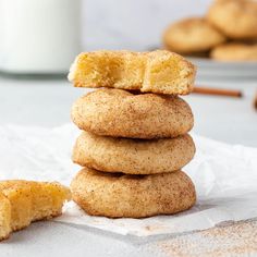 a stack of cookies sitting on top of each other