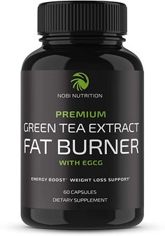 Amazon.com: Nobi Nutrition Green Tea Fat Burner - Green Tea Extract Supplement with EGCG - Diet Pills, Appetite Suppressant, Metabolism & Thermogenesis Booster - Healthy Weight Loss for Women & Men: Health & Personal Care Green Tea Fat Burner, Fat Burning Pills, Curb Appetite, Green Coffee Bean Extract, Best Fat Burning Foods, Metabolism Booster, Increased Energy