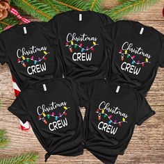 Christmas Crew Tee, Family Matching, Holiday Outfit, Festive Family Shirts, Christmas Group T-shirt Get ready for the holidays with this Christmas Crew Tee, perfect for family matching! This festive design is ideal for creating memorable family moments during the holiday season. Bring everyone together in style with this fun and cozy Christmas group t-shirt. We are trying to use always the highest quality brands like Bella Canvas and Gildan when they are available. Therefore the blend can slightly change due to stock levels. How to Order a T-Shirt: Review all the photos carefully. Choose your T-shirt color. Select your size. Click "Add to Cart." You can return to add more colors or complete your purchase. Click "Proceed to Checkout." Your custom shirt will be ready to ship within 1-3 busin Family Matching Festive Crew Neck T-shirt, Family Matching Crew Neck T-shirt For Holiday, Family Matching Holiday T-shirt With Crew Neck, Christmas Crew Shirts, Trip Shirts, Festive Design, Matching Tees, Holiday Outfit, Family Christmas Shirts