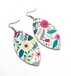 Fun and colorful floral leaf earrings! Perfect for spring and summer! Lightweight and so fun 3 inches in length. Everyday Multicolor Spring Earrings, Leather Leaf Earrings, Leather Leaf, Leaf Earrings, Leather Earrings, Earrings For Women, Black Floral, Jewelry Earrings Dangle, Women's Earrings