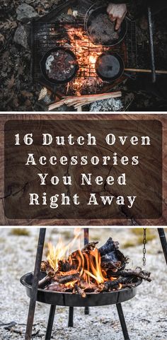 Discover the 16 Dutch Oven Accessories You Need Right Away for a better camping experience. Tent Camping Food, Easy Camping Food, Camping Cooking Equipment, Best Camping Meals, Dutch Oven Camping, Camping Dishes, Dutch Oven Cooking, Easy Camping Meals, Camping Grill