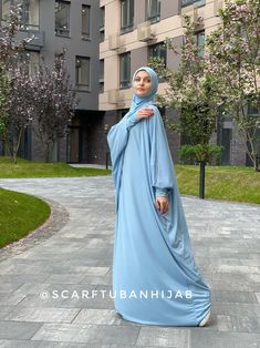 Sky blue Prayer dress Farasha Caftan Khimar dress Muslim | Etsy Blue Long Khimar For Eid, Long Blue Khimar For Eid, Blue Modest Khimar For Eid, Blue Dabka Maxi Length Abaya, Blue Modest Long Abaya, Modest Long Sleeve Blue Kaftan, Light Blue Maxi Dress For Eid, Blue Long Sleeve Modest Khimar, Modest Long Blue Dresses