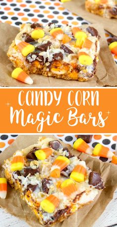 candy corn magic bars are the perfect treat for halloween