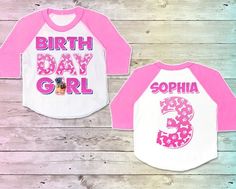 These birthday party shirts will make an excellent addition to your special party!Share the moment with your child while you both look incredible!HOW TO ORDER:+Leave Note personalization section in listingFor CHILD ShirtsFront Only:+Date Needed ByFor back of shirt+NAME+AGE+DATE NEEDED ByFor FAMILY Shirts+NAME (Daddy, Mommy, Grandma, Sister, Brother, Nana, etc)+Date NeededShipping and Delivery Times3-5 days to Create your shirt.3-5 Days in Shipping.ReturnsThere are no returns based on sizing!Plea Playful Pink Top For First Birthday, Playful Pink Tops For First Birthday, Playful Pink T-shirt For Birthday, Pink Custom Print Birthday Top, Pink Custom Print Top For Birthday, Fun Pink T-shirt For First Birthday, Pink Birthday T-shirt With Name Print, Pink T-shirt With Name Print For Birthday, Pink Tops With Letter Print For First Birthday