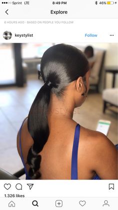 Simple Ponytails, Low Ponytail