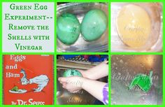 green egg experiment - remove the shells with vinegar by dr seuss and dr seuss