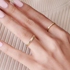 Made to Order
 Gold Kt: 14K (also available in 18K)
 Available Gold Color: Rose Gold, Yellow Gold, White Gold
 Width: 3.0 MM
 Height: 1.30 MM Ribbed Ring, Rib Ring, Marathi Wedding, Local Jewelry, 14k Gold Ring, Jewelry Inspo, Eternity Bands, Diamond Gemstone, Gold Yellow